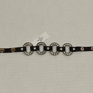 NWT Premier Designs Starlet Brown and Bronze Reversible Bracelet with snap clasp